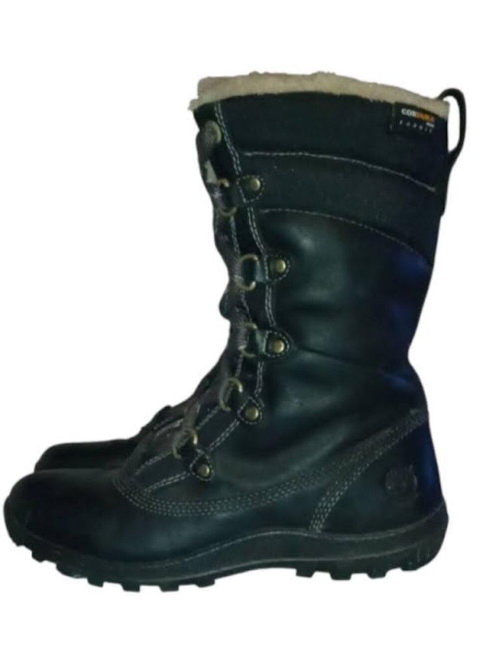 Timberland Earthkeepers Black Fur‑Lined Boots Size 7
